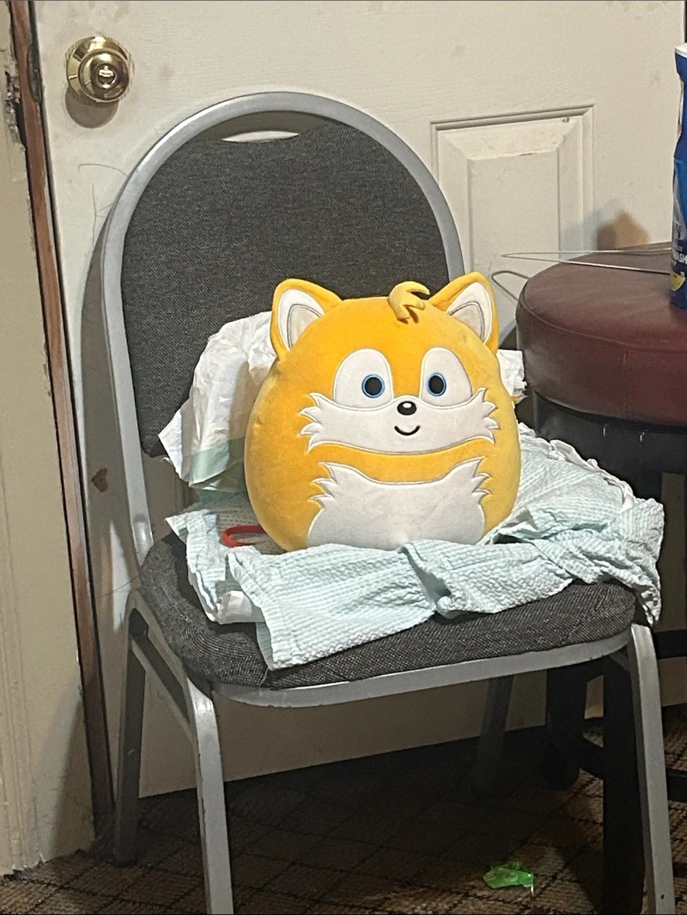 Squishmallows Yellow Fox Plush Accent Pillow